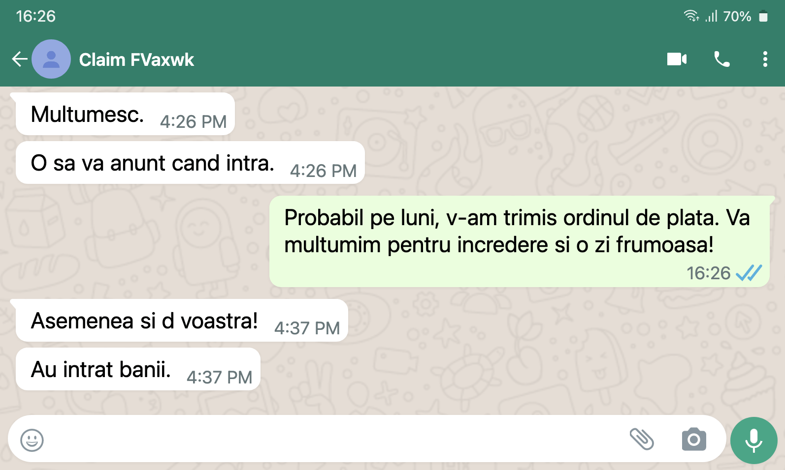 WhatsApp Conversation 1